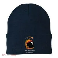 Best Dad In The Galaxy Space Helmet Beanie thumb 0