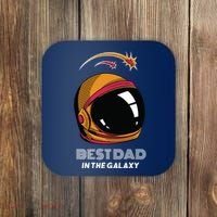 Best Dad In The Galaxy Space Helmet Coaster thumb 0