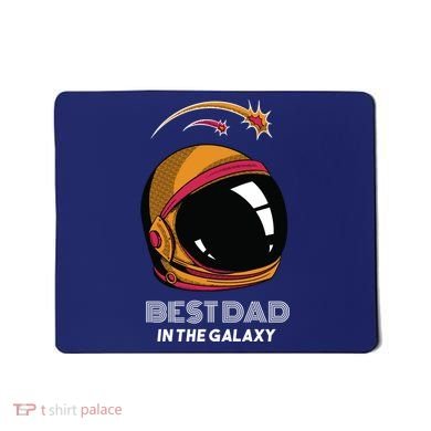Best Dad In The Galaxy Space Helmet Mousepad