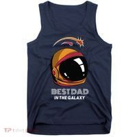 Best Dad In The Galaxy Space Helmet Tank Top thumb 0