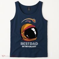 Best Dad In The Galaxy Space Helmet Tank Top thumb 2