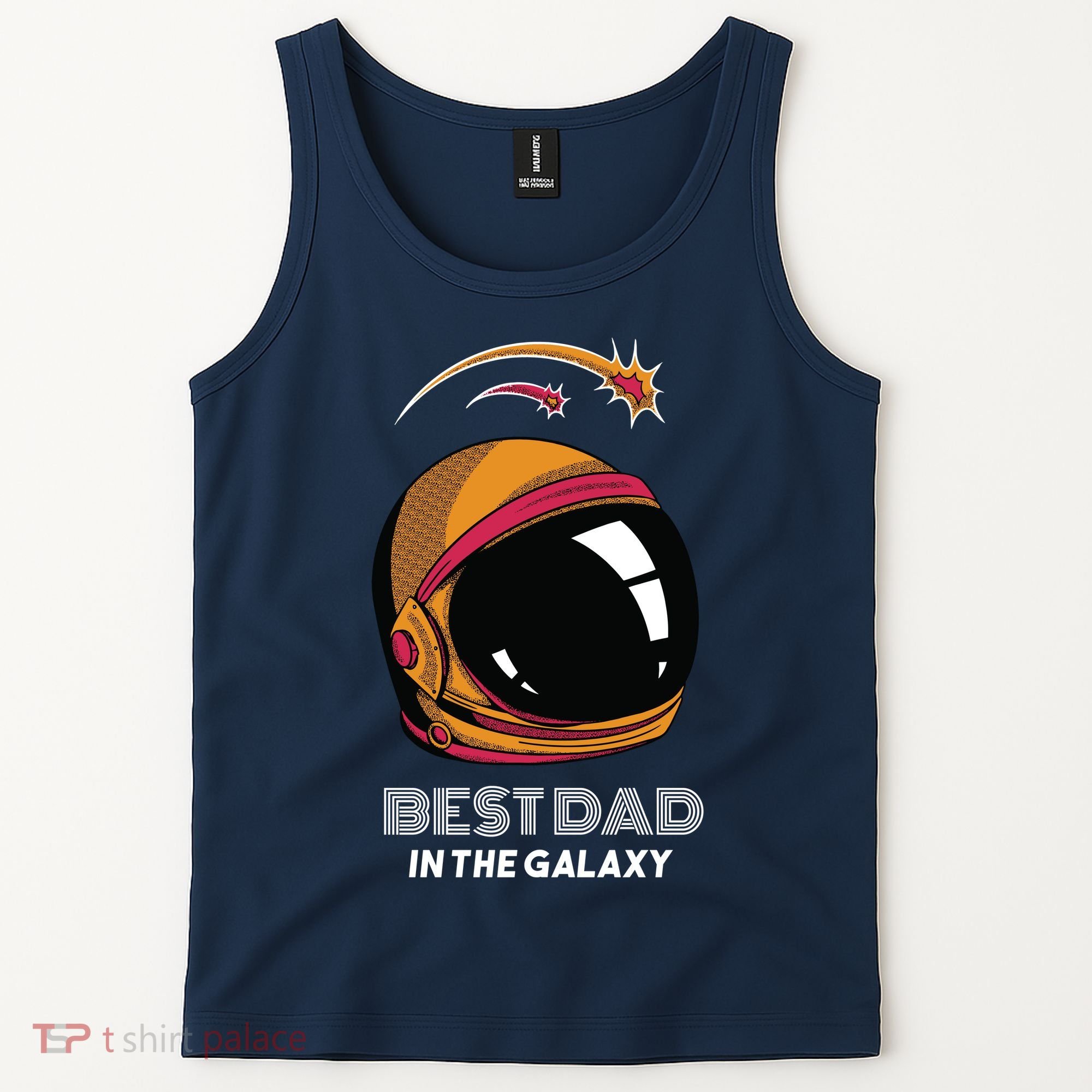 Best Dad In The Galaxy Space Helmet Tank Top
