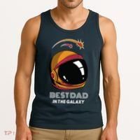 Best Dad In The Galaxy Space Helmet Tank Top thumb 3