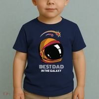 Best Dad In The Galaxy Space Helmet Toddler T-Shirt thumb 2