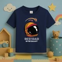 Best Dad In The Galaxy Space Helmet Toddler T-Shirt thumb 3