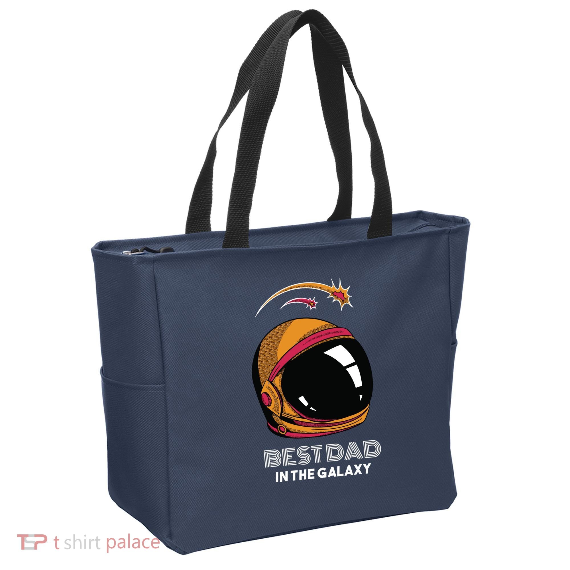 Best Dad In The Galaxy Space Helmet Tote Bag