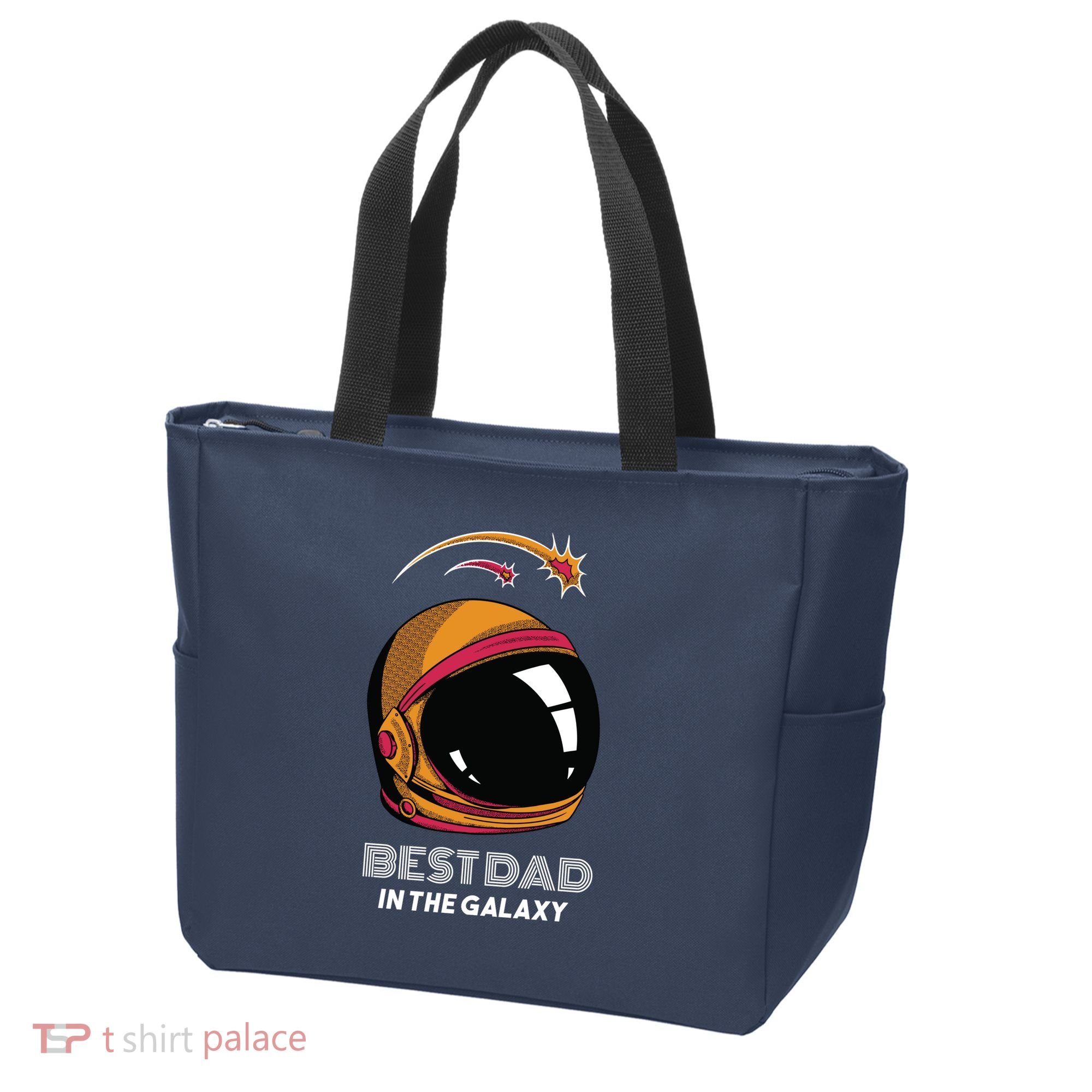 Best Dad In The Galaxy Space Helmet Tote Bag