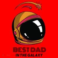 Best Dad In The Galaxy Space Helmet Santa Hat thumb 1