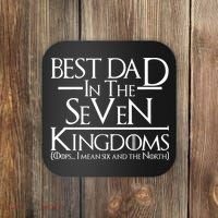 Best Dad In The Seven Kingdoms Coaster thumb 0