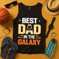 Best Dad In The Universe Fathers Day Spoof Tank Top thumb 4