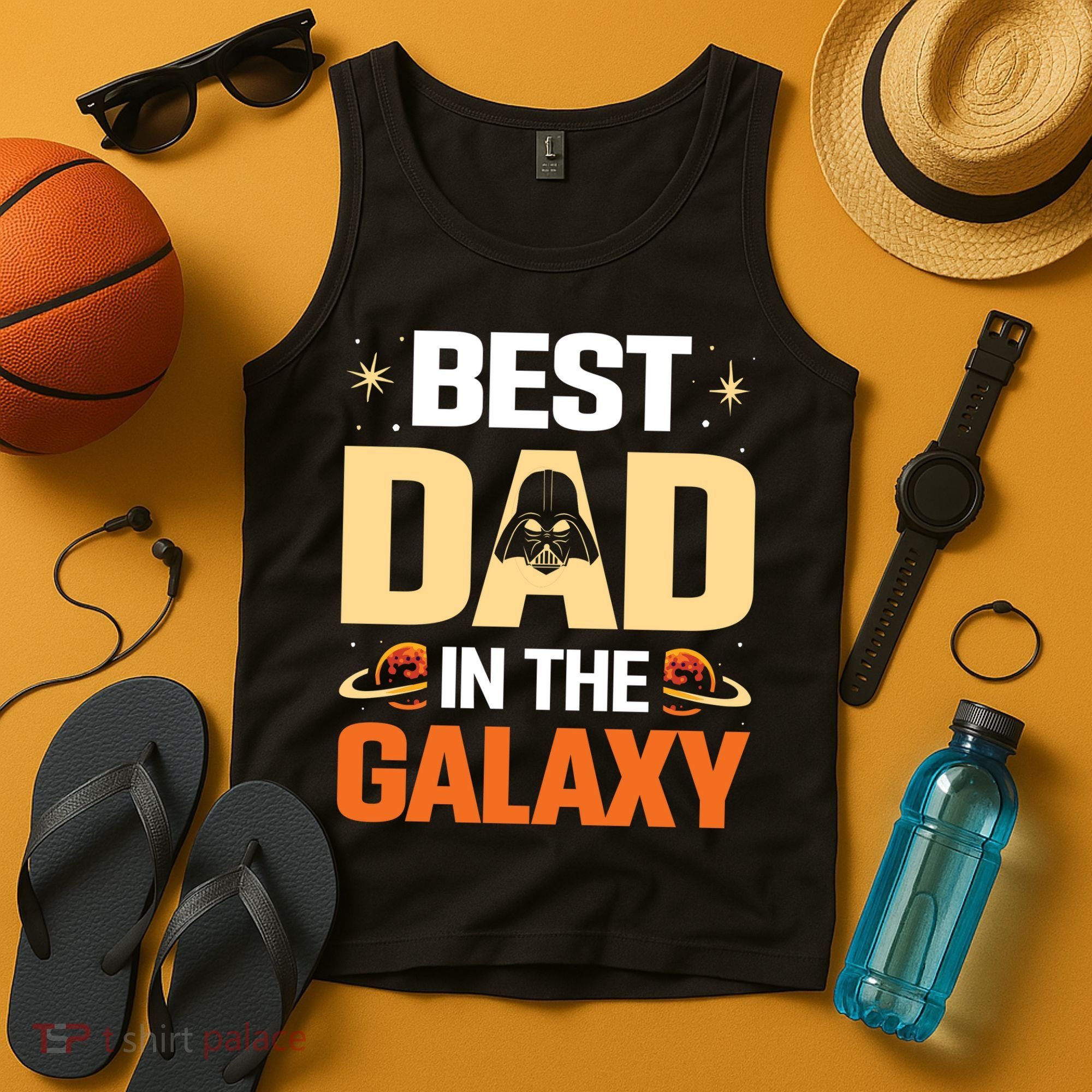 Best Dad In The Universe Fathers Day Spoof Tank Top