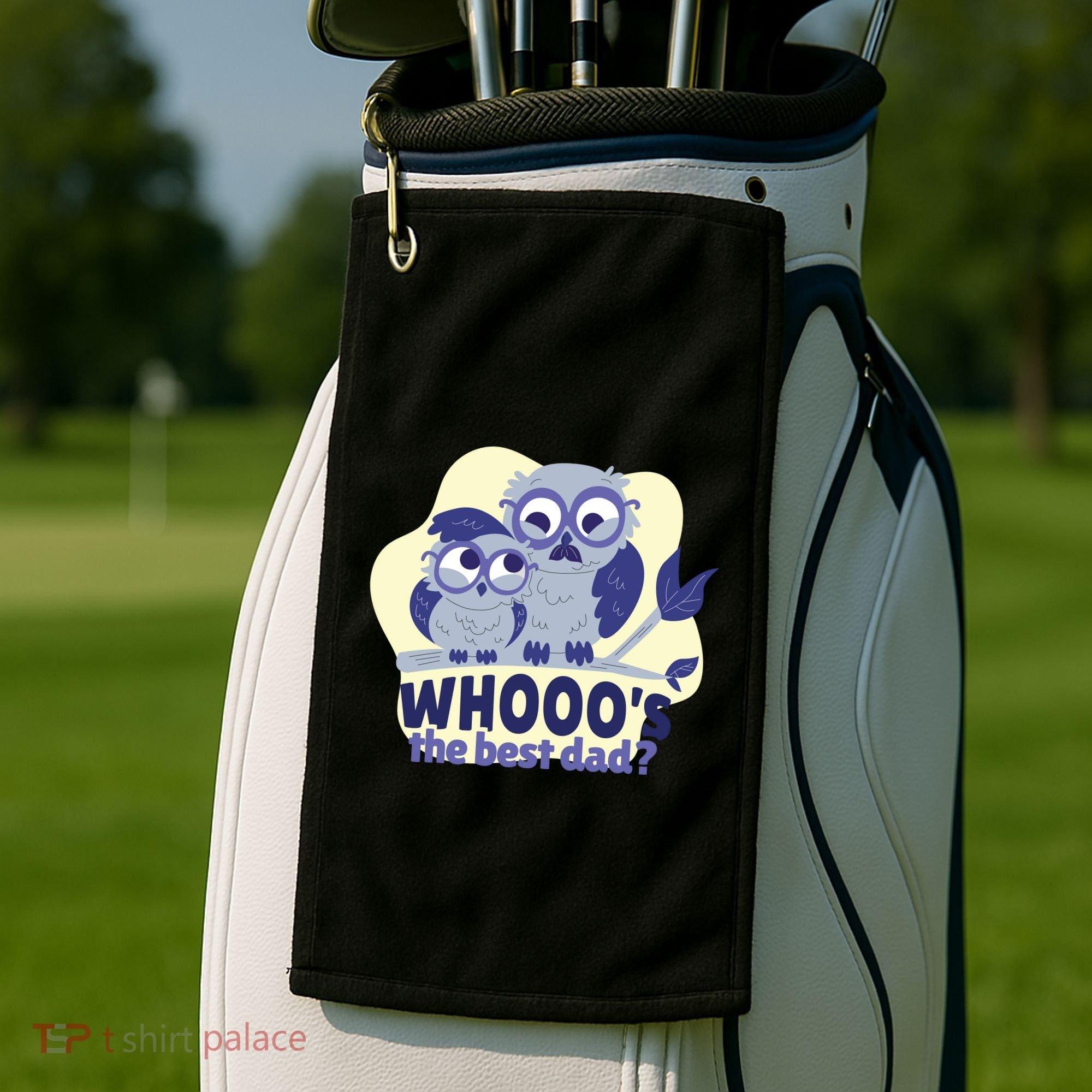 Best Dad Owl Golf Towel