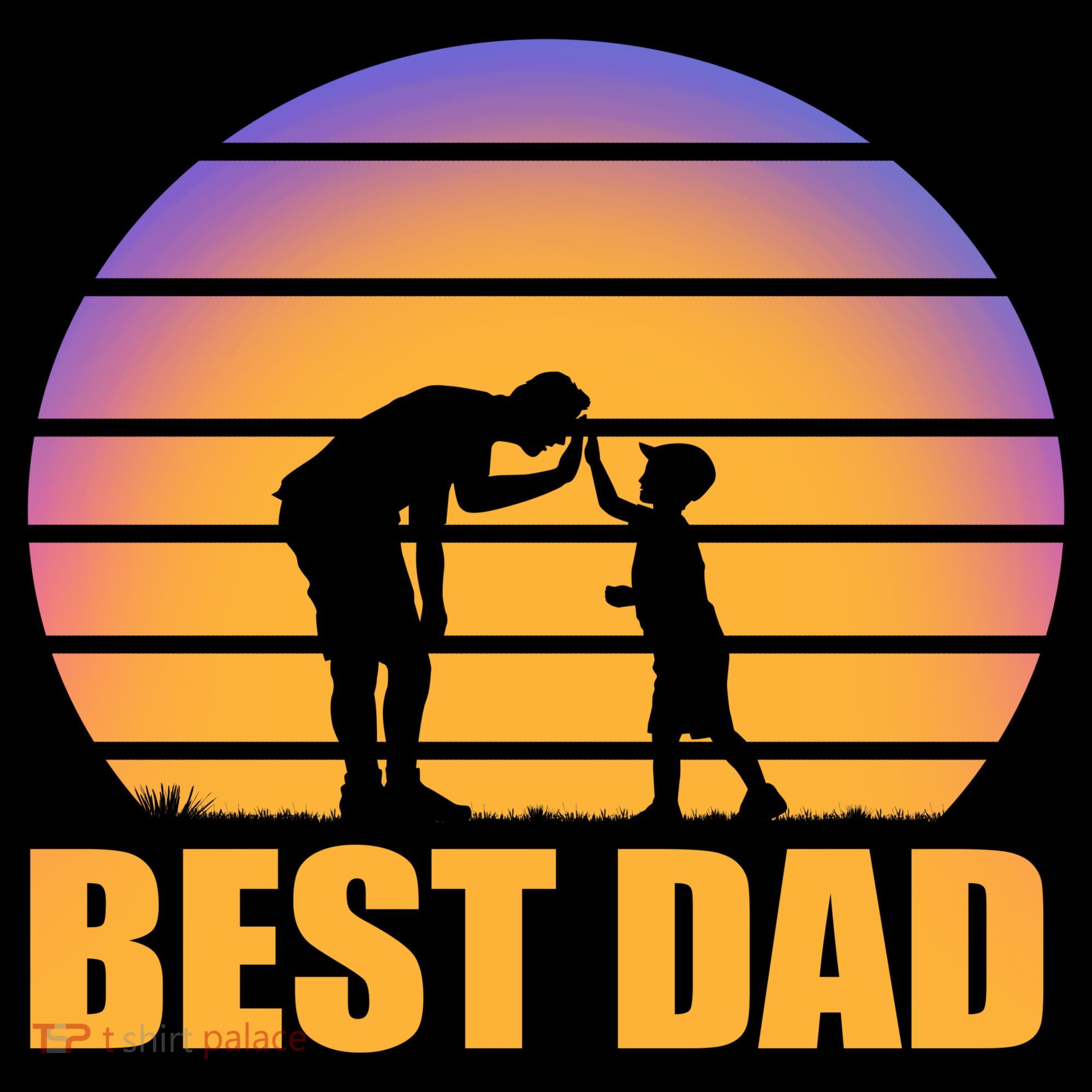 Best Dad Retro Sunset Backpack