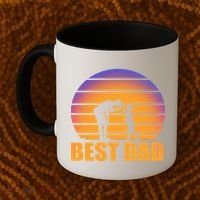 Best Dad Retro Sunset Coffee Mug thumb 2