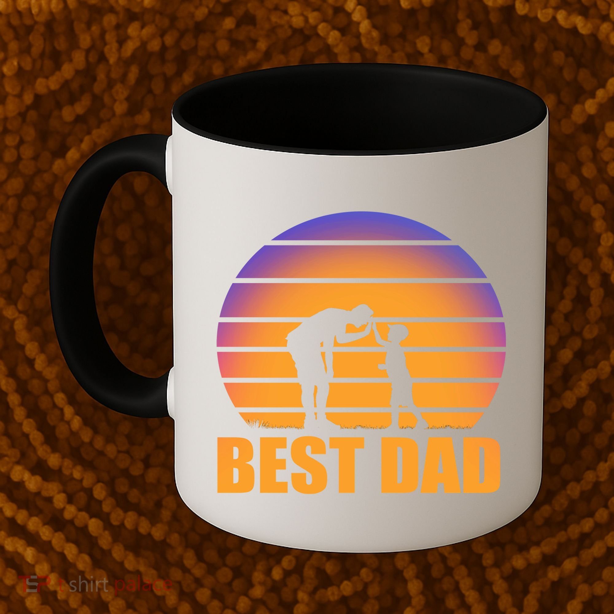 Best Dad Retro Sunset Coffee Mug