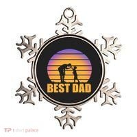 Best Dad Retro Sunset Ornament thumb 0