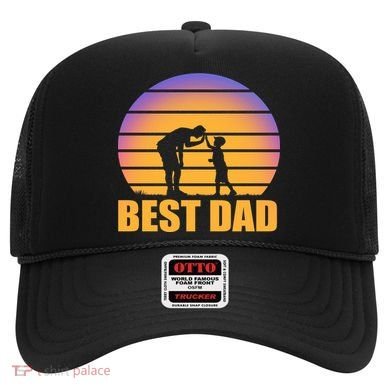 Best Dad Retro Sunset Hat