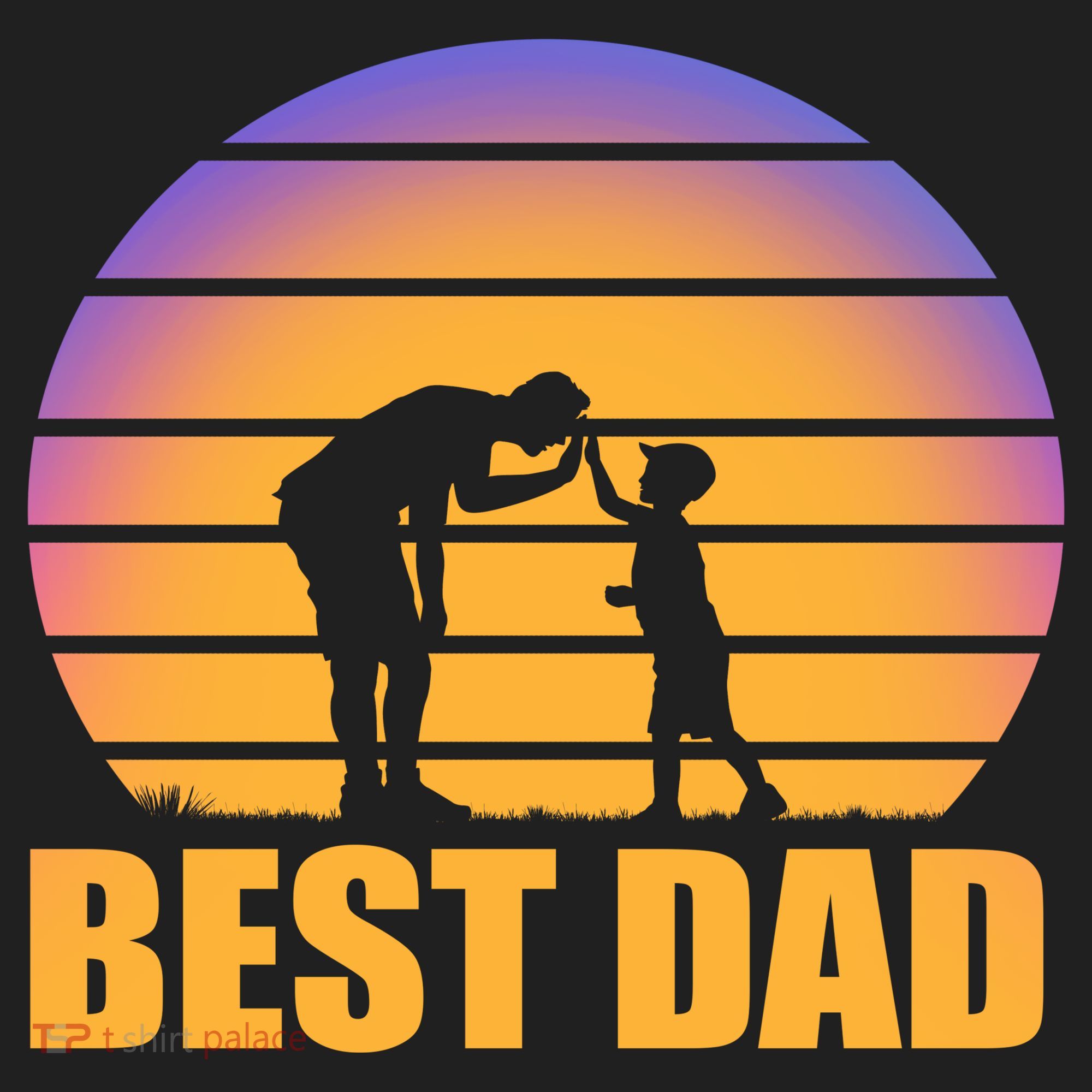 Best Dad Retro Sunset Hat