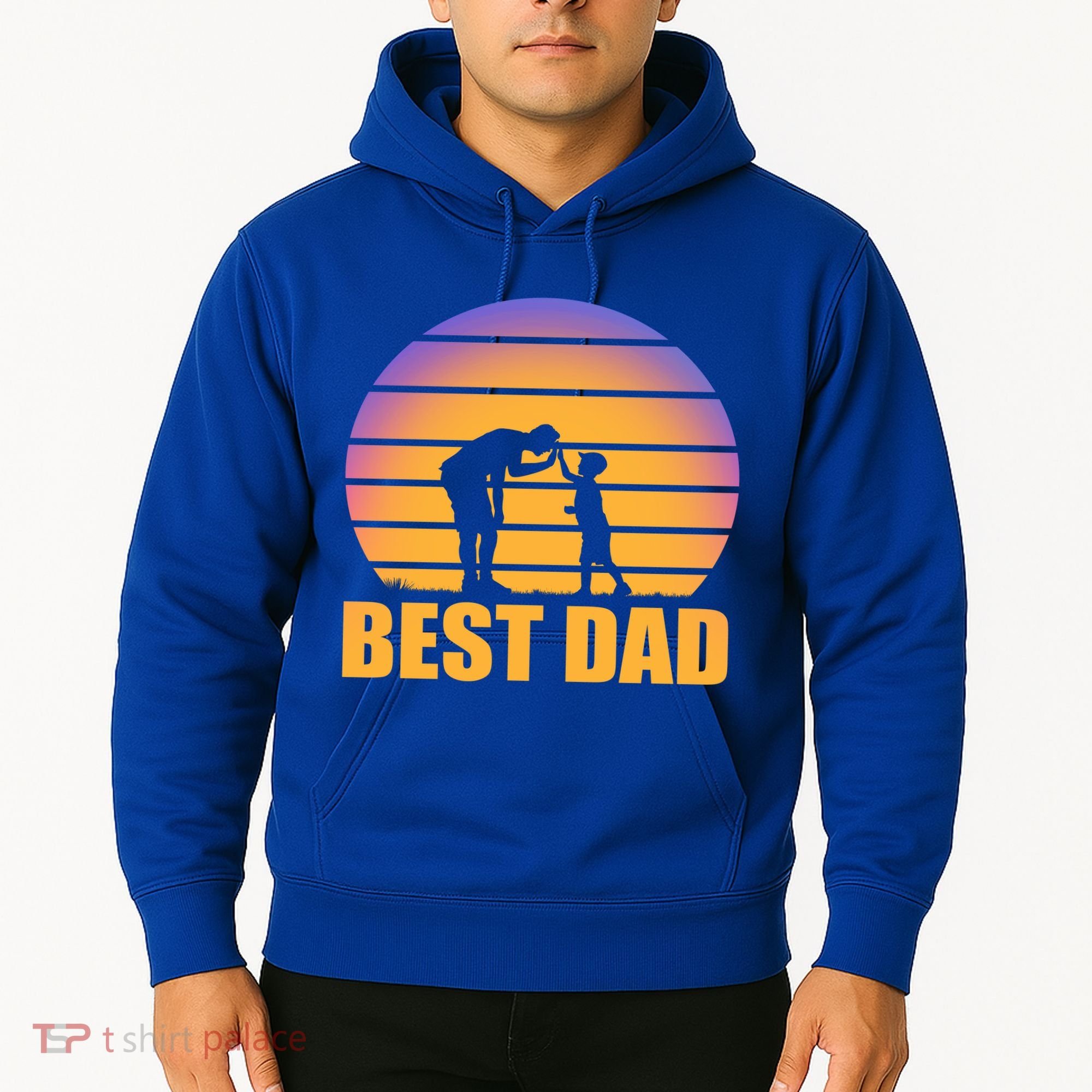 Best Dad Retro Sunset Hoodie