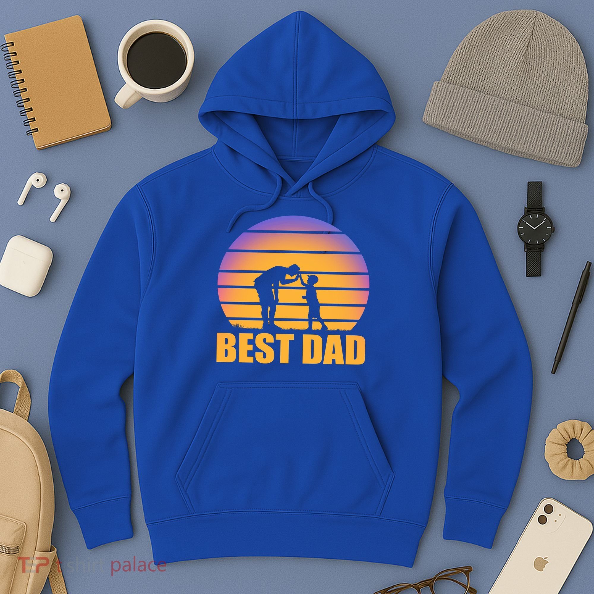 Best Dad Retro Sunset Hoodie