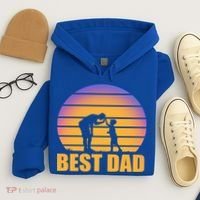 Best Dad Retro Sunset Hoodie thumb 4