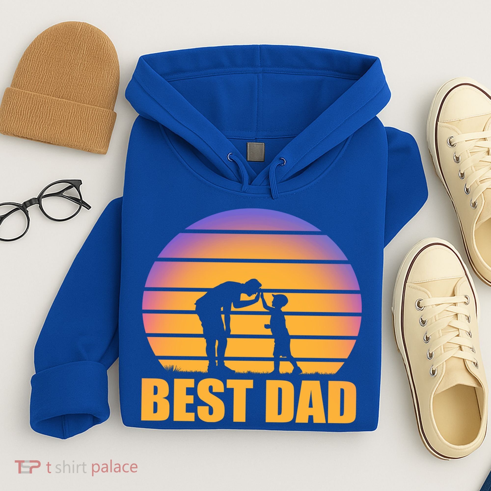 Best Dad Retro Sunset Hoodie