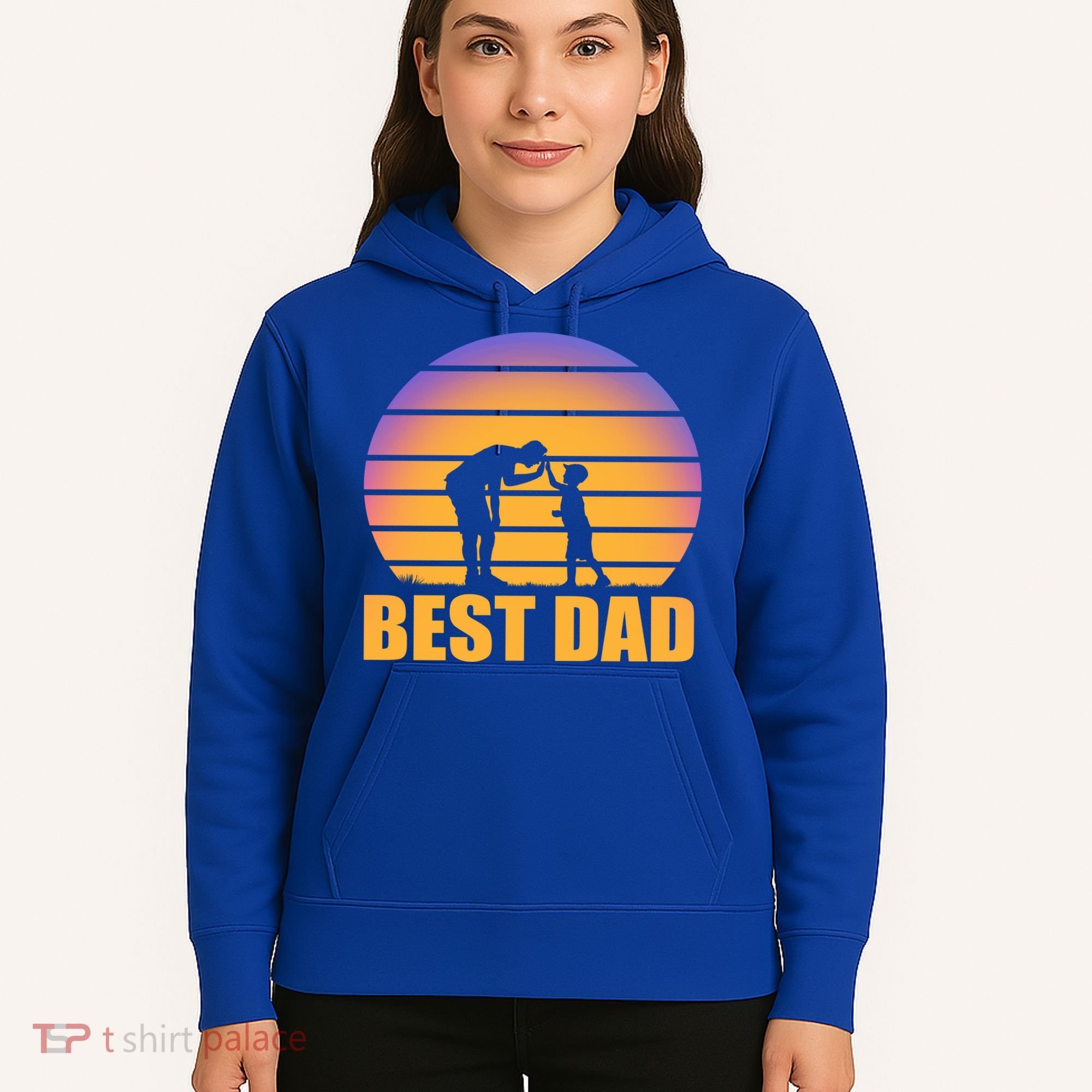 Best Dad Retro Sunset Hoodie