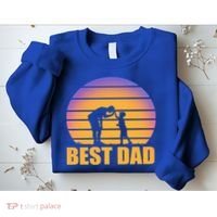 Best Dad Retro Sunset Sweatshirt thumb 2