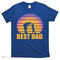 Best Dad Retro Sunset T-Shirt thumb 0