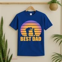 Best Dad Retro Sunset T-Shirt thumb 2