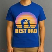 Best Dad Retro Sunset T-Shirt thumb 3