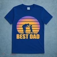 Best Dad Retro Sunset T-Shirt thumb 5