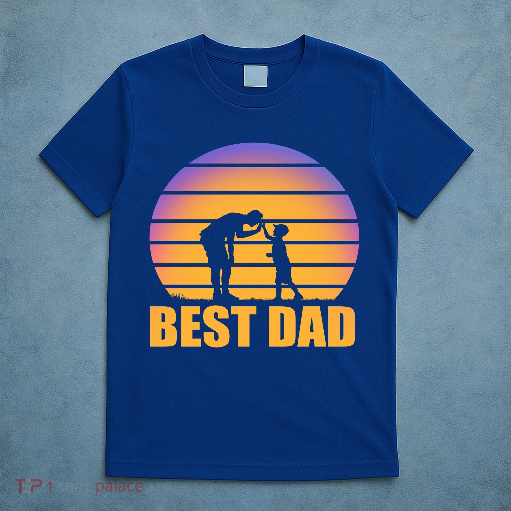 Best Dad Retro Sunset T-Shirt
