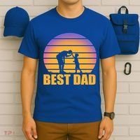 Best Dad Retro Sunset T-Shirt thumb 6