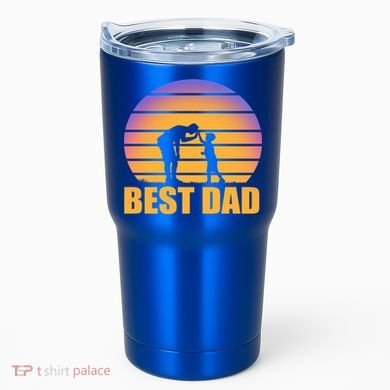 Best Dad Retro Sunset Tumbler