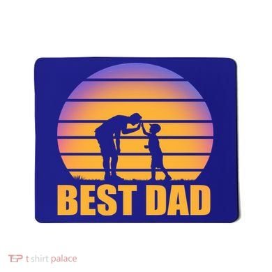Best Dad Retro Sunset Mousepad