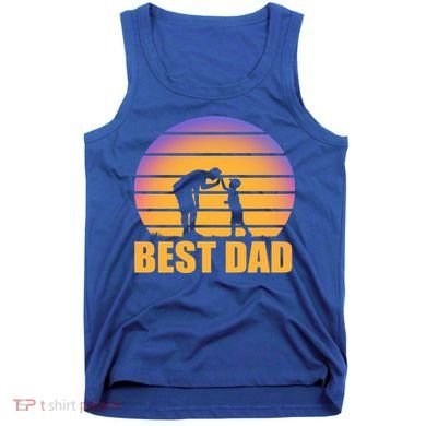 Best Dad Retro Sunset Tank Top