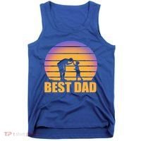 Best Dad Retro Sunset Tank Top thumb 0