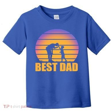 Best Dad Retro Sunset Toddler T-Shirt