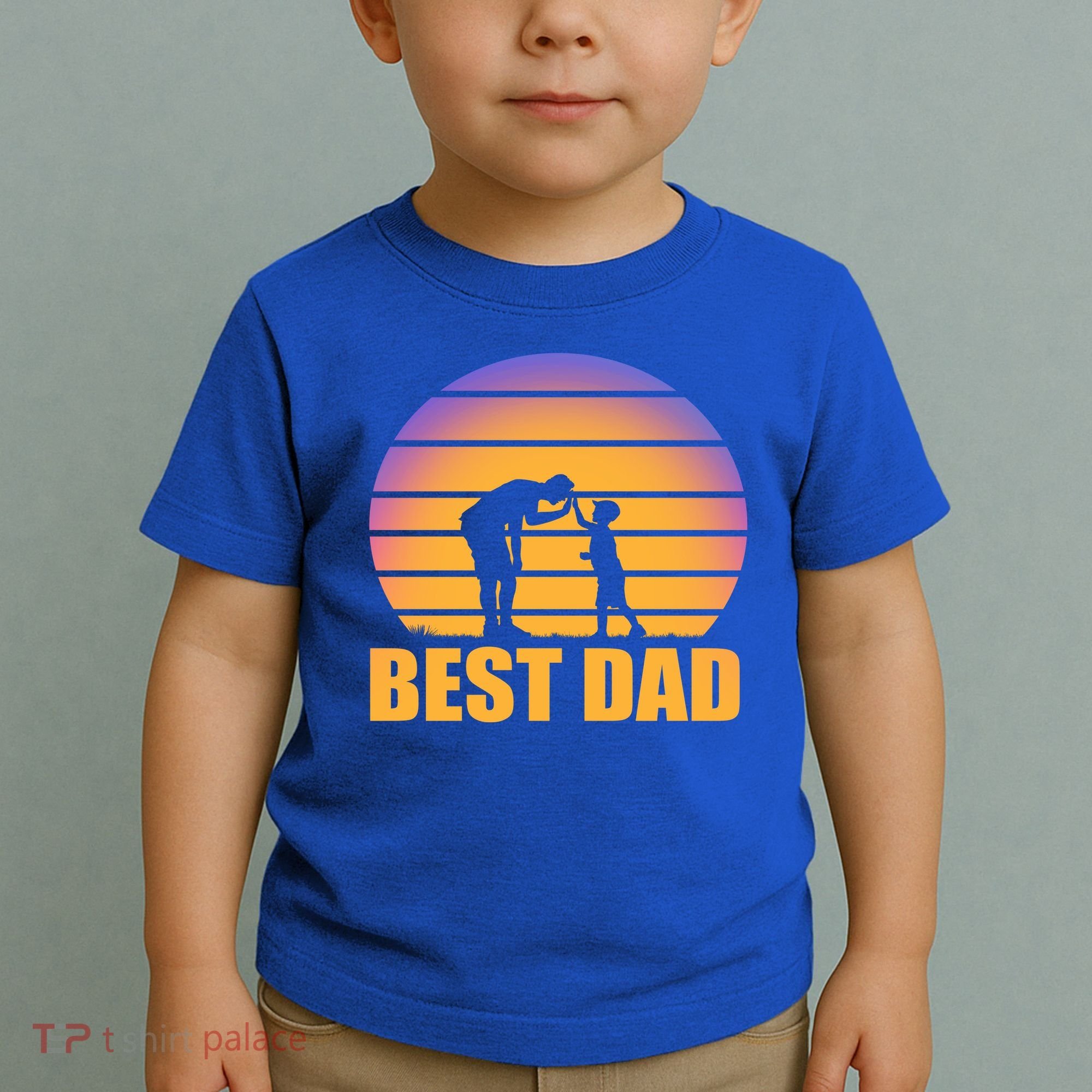 Best Dad Retro Sunset Toddler T-Shirt