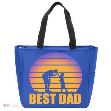 Best Dad Retro Sunset Tote Bag