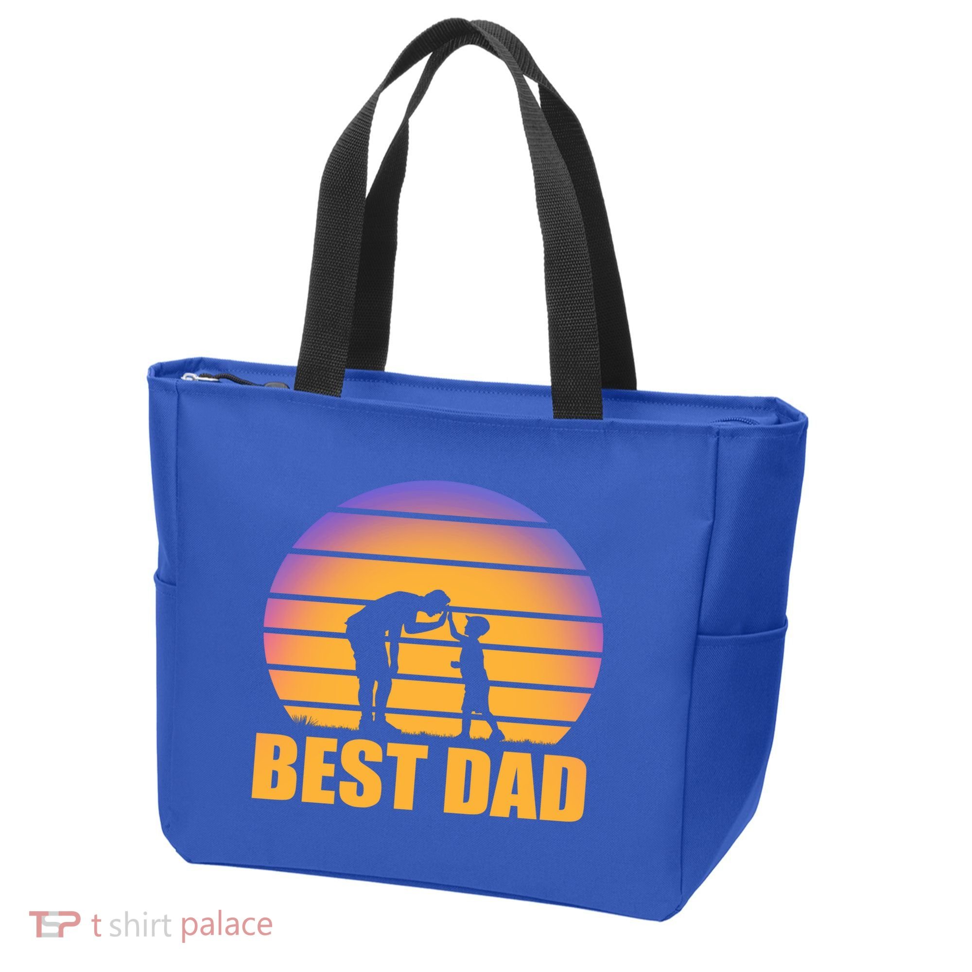 Best Dad Retro Sunset Tote Bag