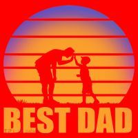 Best Dad Retro Sunset Santa Hat thumb 1
