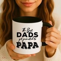 Best Dads Promoted To Papa Funny Gift Coffee Mug thumb 3
