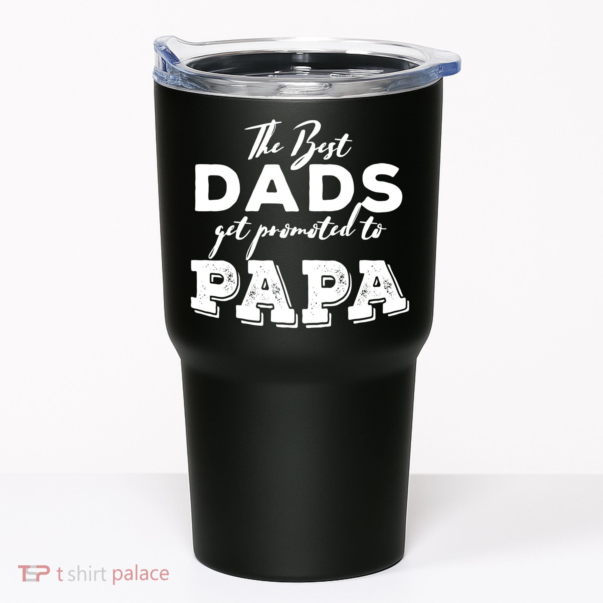Best Dads Promoted To Papa Funny Gift Tumbler