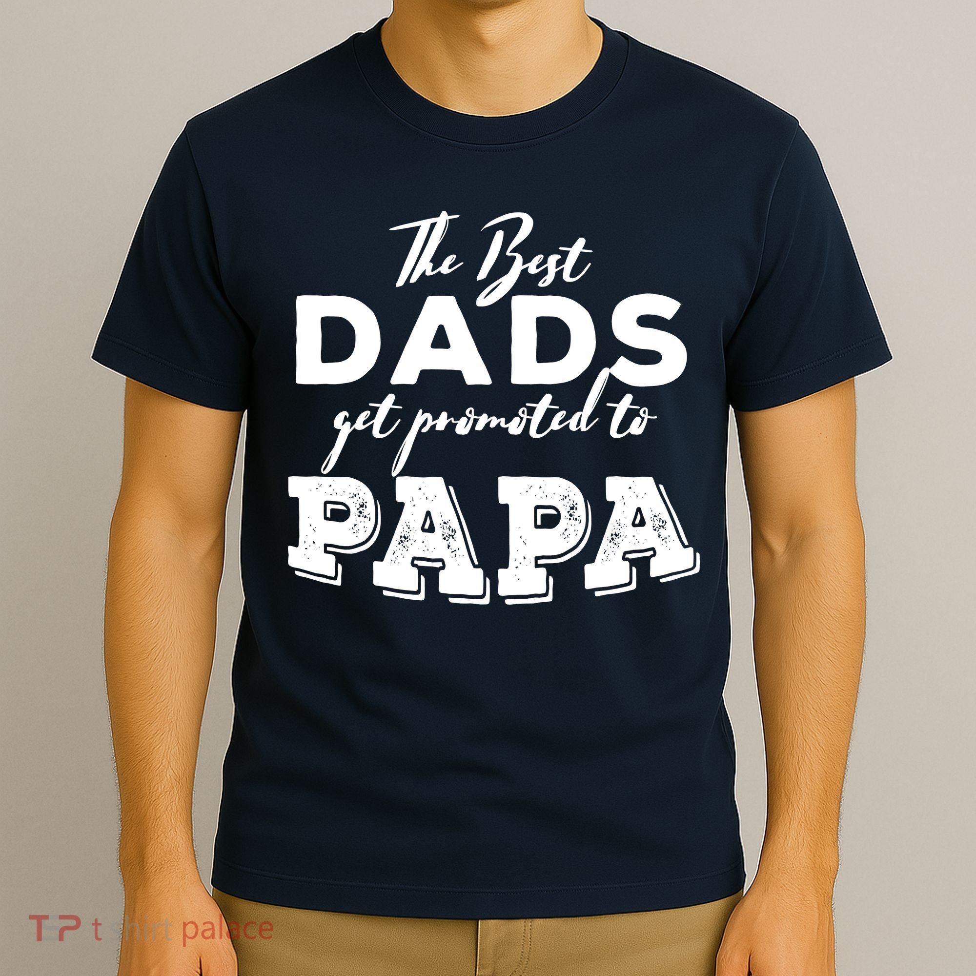 Best Dads Promoted To Papa Funny Gift T-Shirt