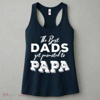 Best Dads Promoted To Papa Funny Gift Women's Tank Top thumb 3