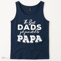 Best Dads Promoted To Papa Funny Gift Tank Top thumb 2