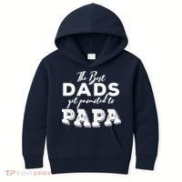 Best Dads Promoted To Papa Funny Gift Kids Hoodie thumb 0