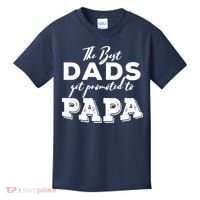 Best Dads Promoted To Papa Funny Gift Kids T-Shirt thumb 0